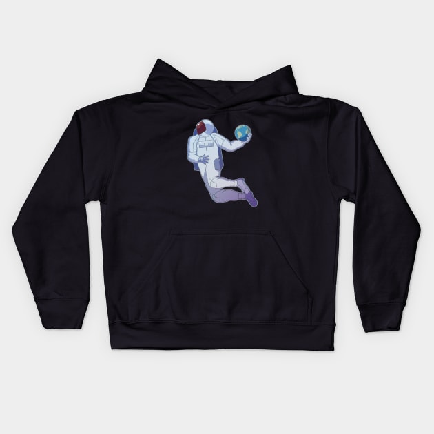 Astronaut Dunk Kids Hoodie by GabCastro